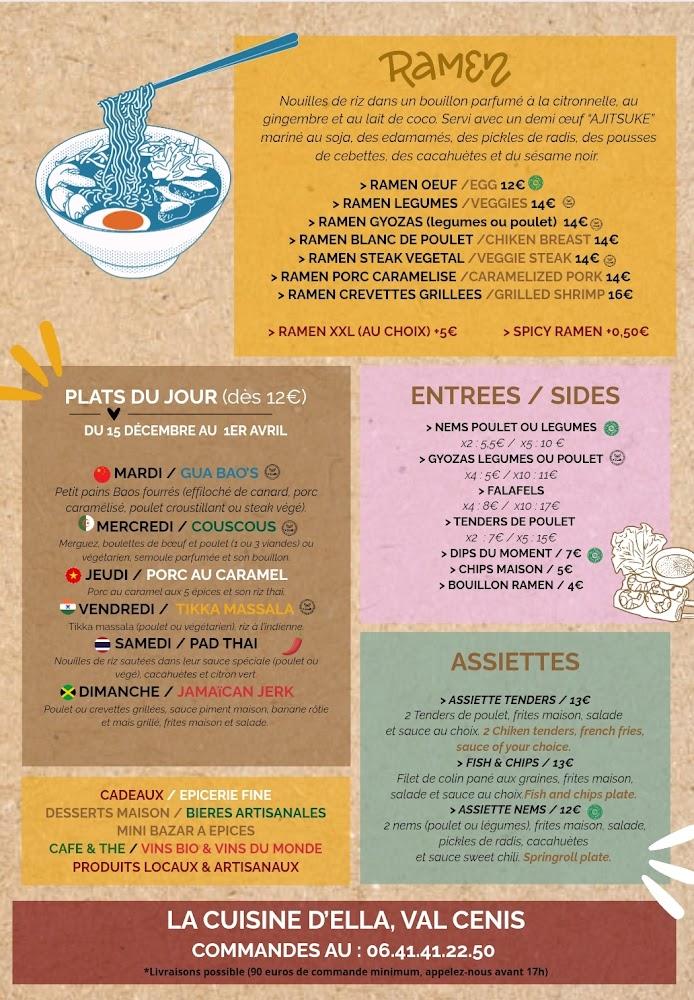 La Cuisine d'Ella - Menu Image 1